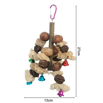 Екологична играчка за дъвчене на птици Играчка за птици от естествено дърво Устойчив на ухапване Устойчив на надраскване Папагал Висящи играчки за хранене