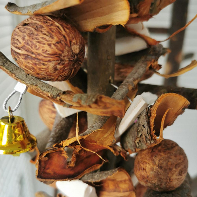 Ekološka igračka za žvakanje ptica Igračka za traženje hrane od prirodnog drveta Otporna na ugrize Otporna na ogrebotine Viseće papige za traženje hrane