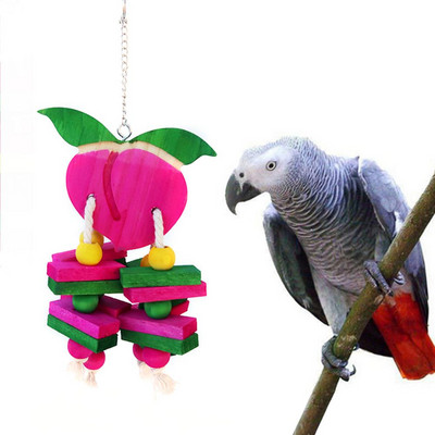Set de jucării cu inele de stivuire papagal Behogar Antrenament pentru inteligență Inele de culoare pentru stivuire Joc de inele de papagal Ornament de bricolaj Jucărie de inel de papagal