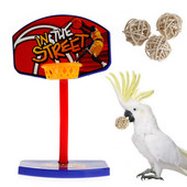 3 τμχ Rattan Pet Bird Parrot Parakeet Cockatiel Claw Chew Toys Swing Ball Cage K1MF