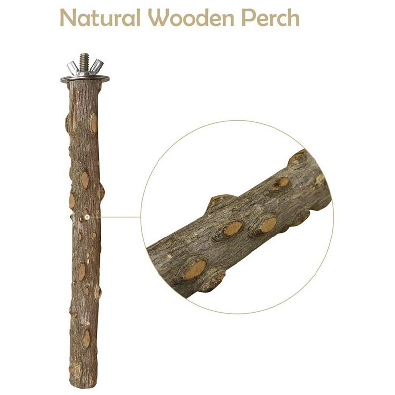 Biban de păsări Jucării pentru perusi Suport pentru papagali 4 bucăți din lemn natural Biban Accesorii pentru cuști de păsări pentru consumabile Conure Platformă Budgie