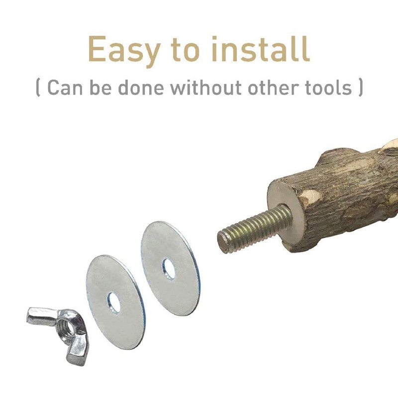 Biban de păsări Jucării pentru perusi Suport pentru papagali 4 bucăți din lemn natural Biban Accesorii pentru cuști de păsări pentru consumabile Conure Platformă Budgie