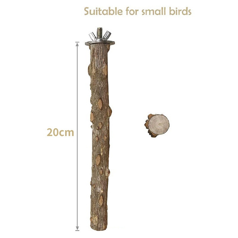 Biban de păsări Jucării pentru perusi Suport pentru papagali 4 bucăți din lemn natural Biban Accesorii pentru cuști de păsări pentru consumabile Conure Platformă Budgie