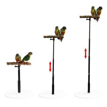 Βάση για πέρκα Ξύλινη επιτραπέζια βάση παιχνιδιού για πτηνά Ξύλινη παπαγαλία Παιδική χαρά με πτυσσόμενο σχέδιο