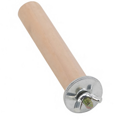 Neapdorotas medinis papūgos pakabinamas stovas pagaliukų stovas Paukščių naminių gyvūnėlių papūga žaislas paukščių narvelių priedai Papūgos vonios dušo stovas