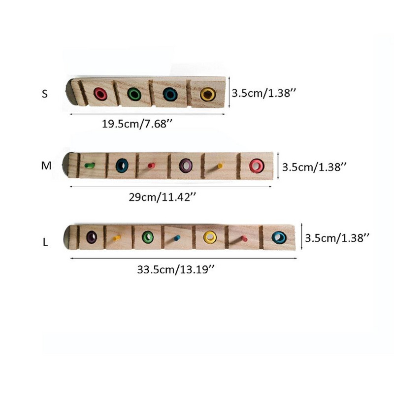 Medinis stovas papūgų žaislai Paukščių narvelių priedai papūgoms Conure Spalvingi stovi paukščių dresavimo žaislai su kramtomu karoliuku