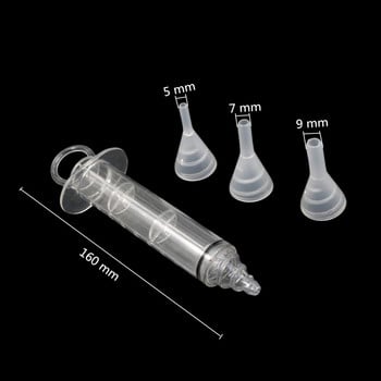 Fledgling Feeding Rearing Syringe With 3 Size Feeding Funnel Immature Parrots Pigeons Quail Feeder Equipment 80ml 1 τεμ.