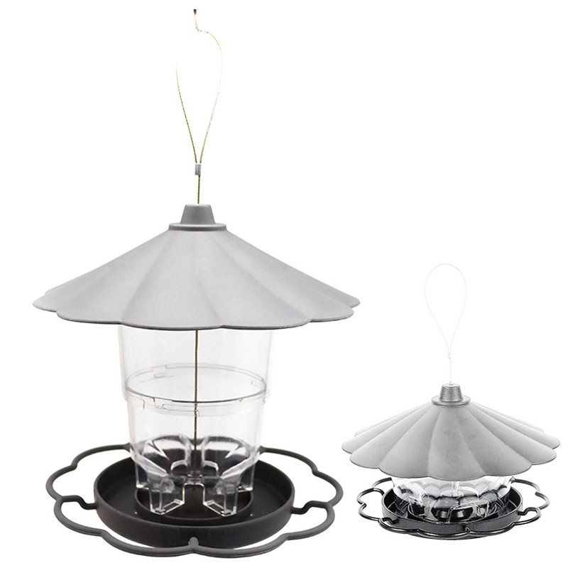 Αυτόματη τροφοδοσία πουλιών μεγάλης χωρητικότητας Κρεμαστά τροφοδότες νερού Wild Bird Δίσκος οροφής με θέα στον εξωτερικό κήπο Διακόσμηση αυλής