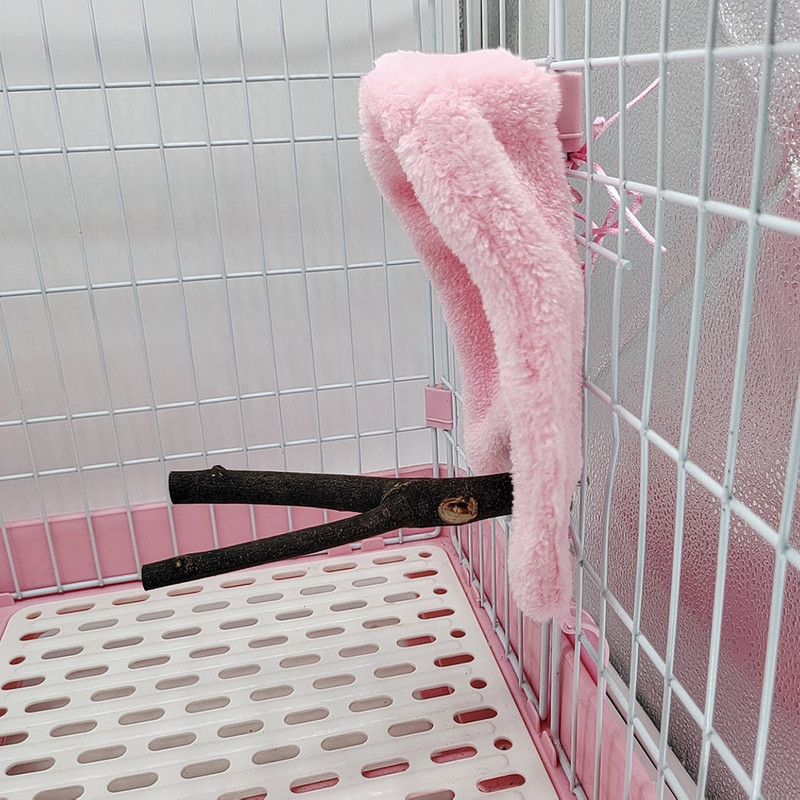 Cuib de șal de păsări de pluș pentru încălzire cort suspendat pentru animale de companie, agățat rezistent la vânt, cald, cuib de dormit pentru păsări, provizii pentru păsări pentru animale de companie