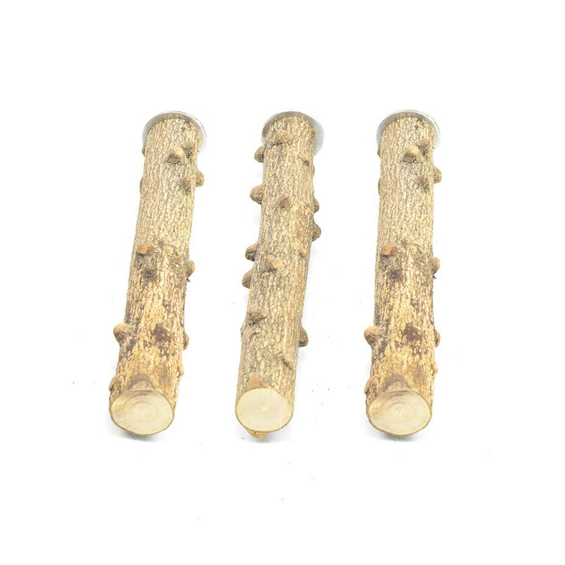 PET naturaalsest puidust linnuahvena komplekt Papagoi alus puidust õrred Käpa lihvimispulk puidust alusplatvorm närimismänguasi tšintšiljale