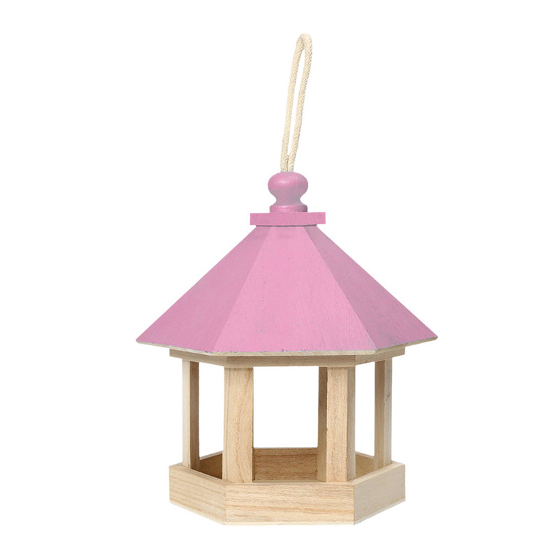 Õue aia akna rippuvad kaunistused linnusöötja puidust linnumaja papagoi puur rippuv linnumaja aia õue välikujunduseks