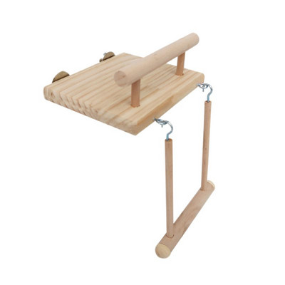 Bibani din lemn pentru păsări Cușcă Jucării pentru hamsteri Stand de gimnastică cu leagăn din lemn Minge de ratan Jucării de mestecat pentru păsări de dragoste