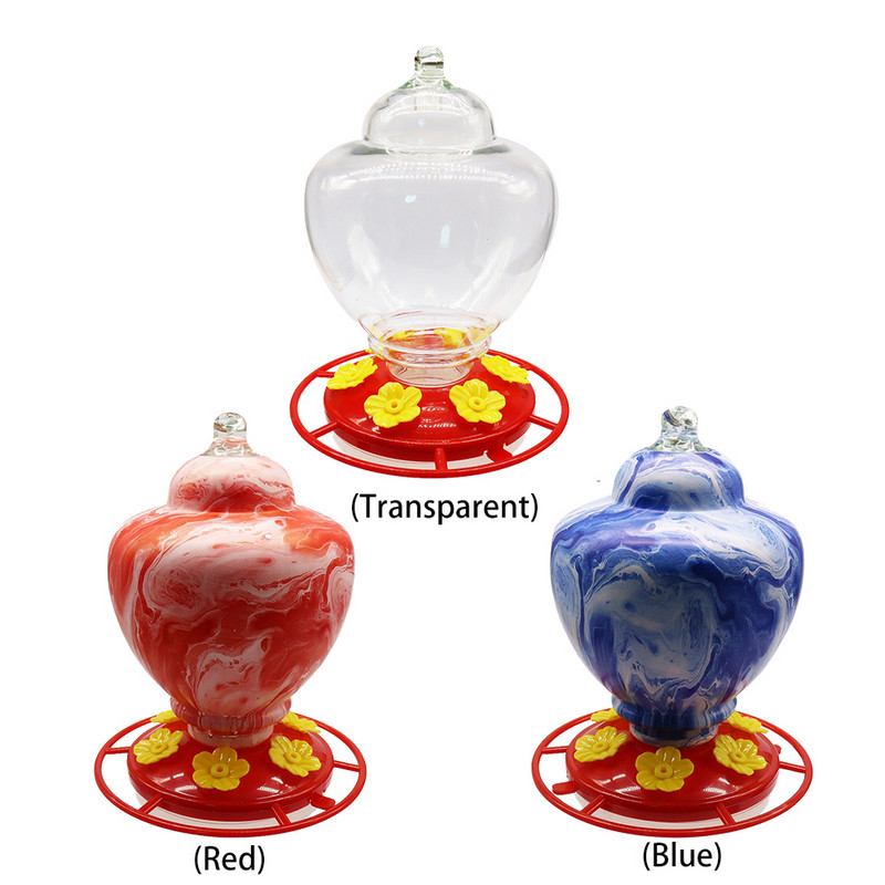 Hrănitor de apă pentru păsări Cârlig de agățat Hrănitor de flori pentru colibri Dozator de adăpatori pentru hrănire pentru grădină în aer liber Decor pentru animale de companie