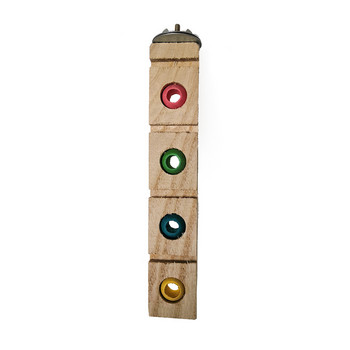 1 бр дървена играчка за папагал Творчески цветни мъниста Стойка Пръчка Преносими играчки за кацалки за птици Моларни бар консумативи