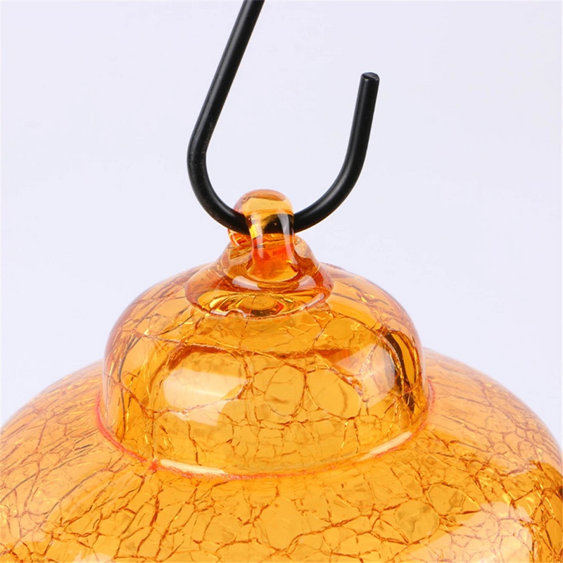 Hrănitoare de apă pentru colibri Hrănitoare pentru păsări Cârlig antifurnici Hrănitor din sticlă vopsită