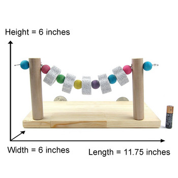 Дървена платформа за кацалки за птици Домашни любимци Естествени играчки за дъвчене Здраве Клетка Аксесоари за хамстер джудже