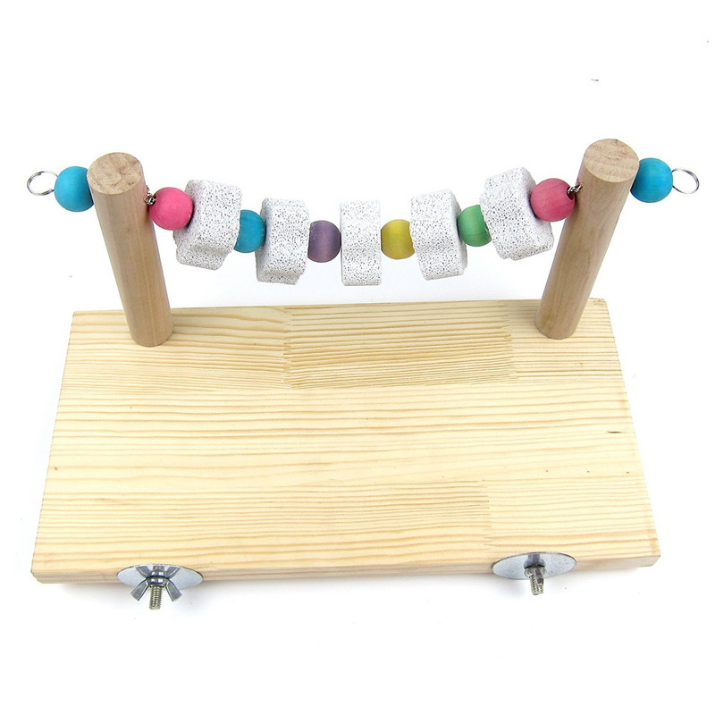 Ξύλινη πλατφόρμα για πέρκα για κατοικίδια ζώα Φυσικά Παιχνίδια μασήματος Αξεσουάρ κλουβιού υγείας για νάνο χάμστερ