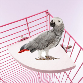 Нов домашен любимец птица папагал дървена платформа скоба багажник играчка хамстер вентилатор клон кацнал за клетка за птици играчка 3 размера консумативи за домашни любимци