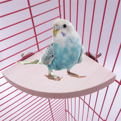 Нов домашен любимец птица папагал дървена платформа скоба багажник играчка хамстер вентилатор клон кацнал за клетка за птици играчка 3 размера консумативи за домашни любимци