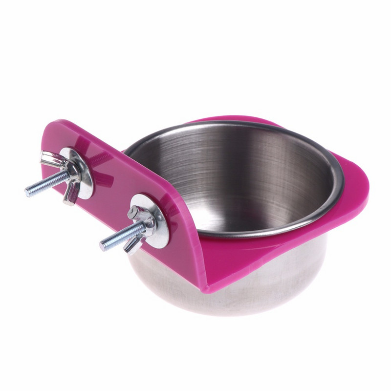 Lindude papagoi söötja roostevabast terasest toit vesi söötmiskauss konteiner lindude söötja kastidele puuridele Coop papagoid lemmikloomade allasõidulaev