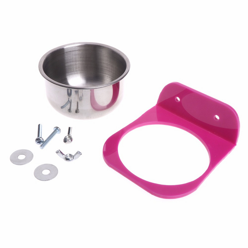 Lindude papagoi söötja roostevabast terasest toit vesi söötmiskauss konteiner lindude söötja kastidele puuridele Coop papagoid lemmikloomade allasõidulaev