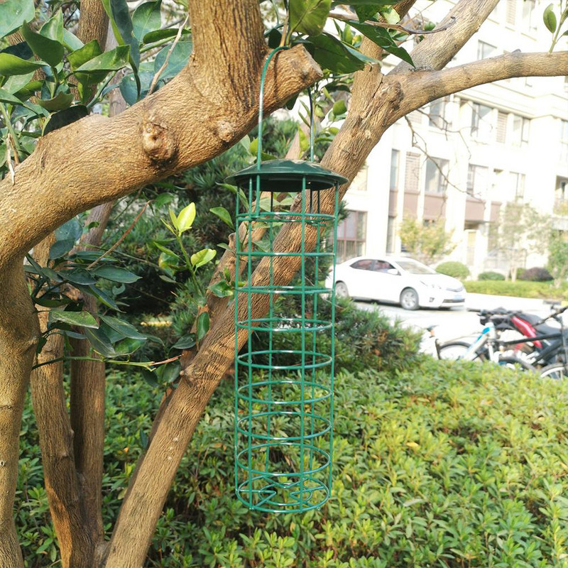1 τμχ Iron Bird Feeder Υπαίθριο κρεμαστό πλέγμα τροφοδοσίας Φορητή βάση λίπους Wild Birds Τροφοδότης Park Garden Προμήθεια για κατοικίδια ζώα Νέα