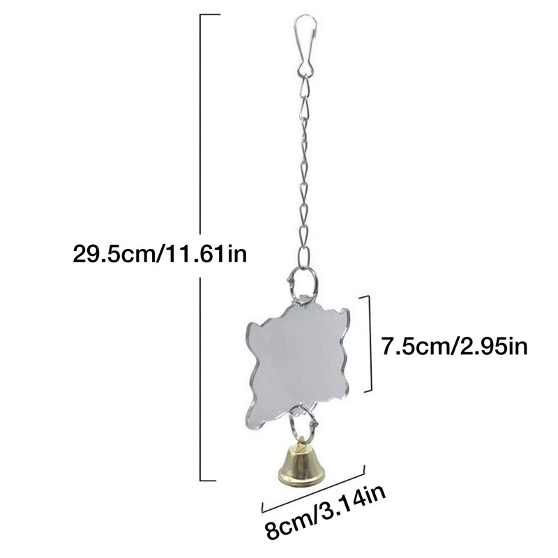 Jucărie cu oglindă pentru păsări Puzzle interactiv durabil Jucărie cu papagal Cușcă pentru păsări Oglindă Ușor de folosit Accesoriile pentru cușcă pentru păsări Aduc multă distracție