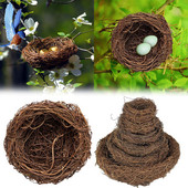8-20cm Nature Rattan Bird Nest Πασχαλινό Διακόσμηση Αυγών Στήριγμα Τεχνητή Φωλιά για Πασχαλινό πάρτι Διακόσμηση κήπου σπιτιού DIY Craft