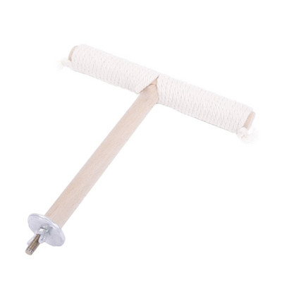 Δημιουργικός φυσικός ξύλινος στύλος με βαμβακερό σχοινί λείανσης νυχιών κατάλληλος για μικρά και μεσαίου μεγέθους πουλιά