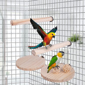 6 tk Papagoi mänguasjade komplekt Naturaalsest puidust lind ahven platvorm ronimiseks lihvimine rotangist pallid mänguasi linnupuuri tarvikutele