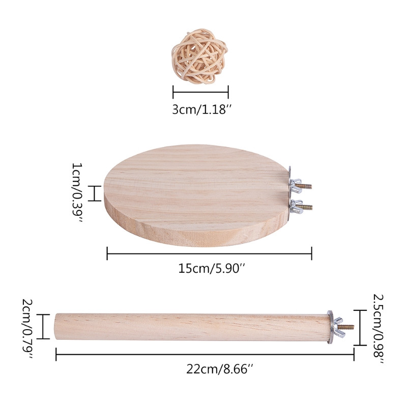 6 tk Papagoi mänguasjade komplekt Naturaalsest puidust lind ahven platvorm ronimiseks lihvimine rotangist pallid mänguasi linnupuuri tarvikutele