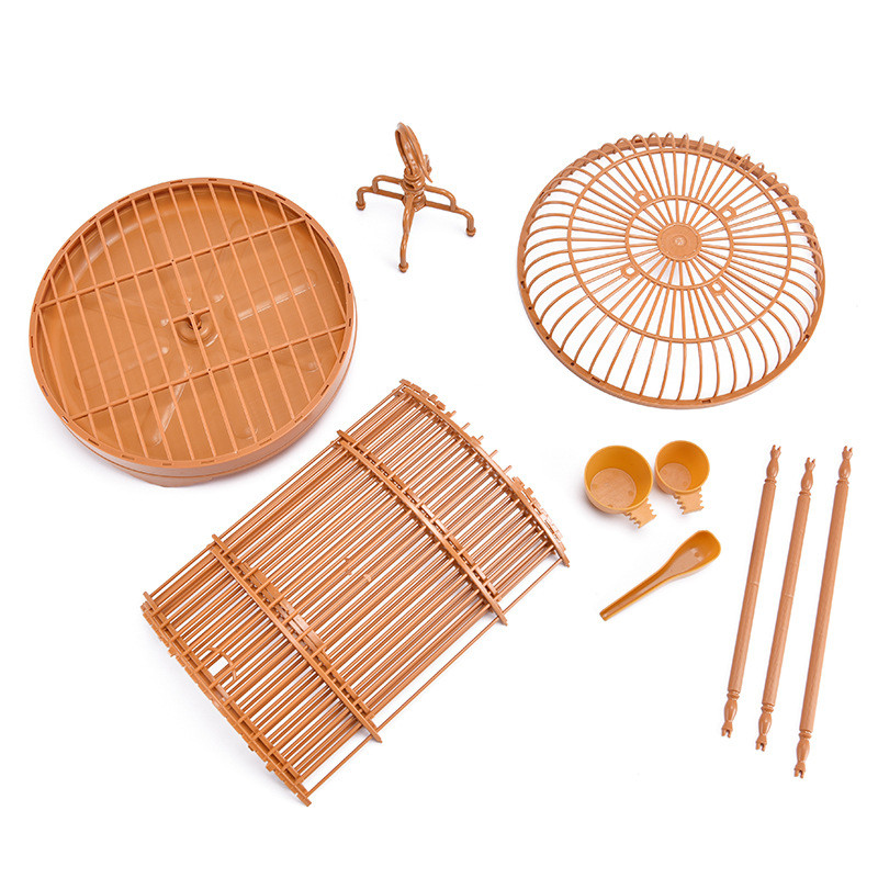 Κλασικό στρογγυλό κλουβί πουλιών Εξαιρετικά ελαφρύ πλαστικό κλουβί παπαγάλου Μεταφορέας ταξιδιού Σπίτι πουλιών για παπαγάλους παπαγαλάκια Μικρά αξεσουάρ πουλιών