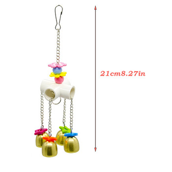 Parrots Toys Αξεσουάρ πουλιών Πολύχρωμες χάντρες Κουδούνια Παιχνίδι για κατοικίδια πουλί για κούνια για Budgie Parakeet Pet Bird Parrot Chew Toys