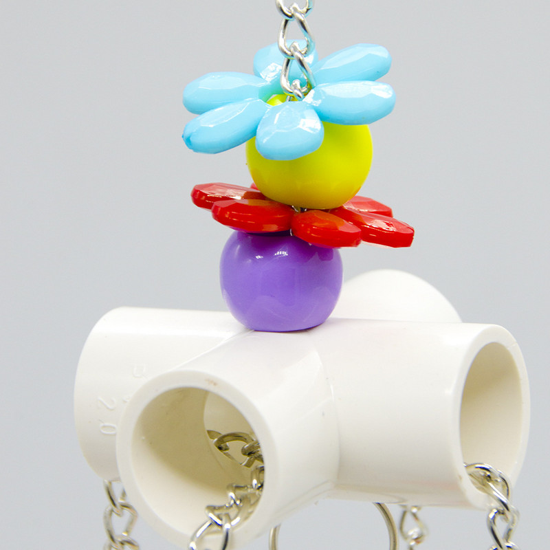 Jucării pentru papagali Accesorii pentru păsări Mărgele colorate Clopote Jucărie pentru păsări pentru animale de companie Suport de leagăn pentru papagal, păsări pentru animale de companie, papagal, jucării de mestecat