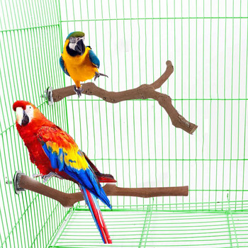 Стойка за папагал за домашен любимец Висящи играчки за игра Клетка за птици Дървена стойка за клони Кацалки Дървена поставка за папагал Кацалки Птица кацнала пръчка