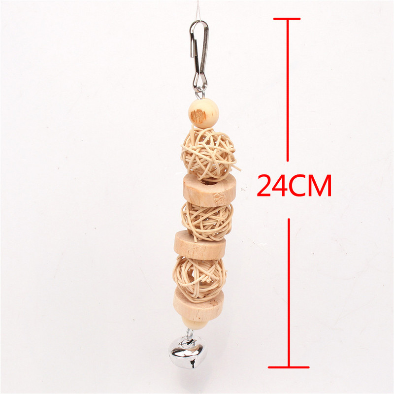 Set de jucării pentru păsări papagal Jucării de mestecat și suport cu clopoței pentru păsări mici calopoți papagali papagali papagali cacatoo iubitoare