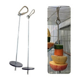 Pet Parrots Birds Στήριγμα βάσης τροφής από ανοξείδωτο ατσάλι Φρούτα δόρυ ραβδί κρέας φρούτα λαχανικά σουβλάκι Bird Fruit fork Hook
