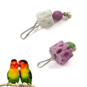 2022 Nouă piatră de calciu pentru tocat ciocul de păsări cu bloc mineral de clopot papagal pentru tăierea dinților jucării de mestecat pentru iepuraș calopsid