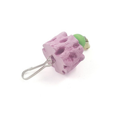 2022 Nouă piatră de calciu pentru tocat ciocul de păsări cu bloc mineral de clopot papagal pentru tăierea dinților jucării de mestecat pentru iepuraș calopsid