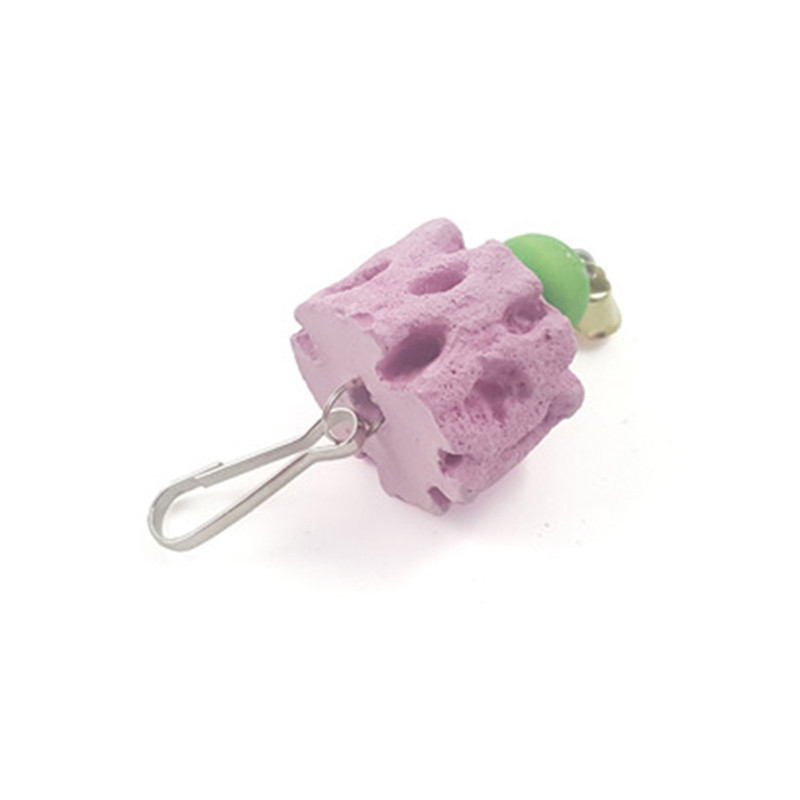 2022 Nouă piatră de calciu pentru tocat ciocul de păsări cu bloc mineral de clopot papagal pentru tăierea dinților jucării de mestecat pentru iepuraș calopsid