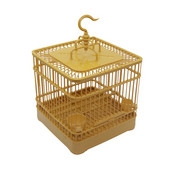 1 set cușcă pentru păsări de asamblare cu hrănitor și adăpătorit pasăre mică pentru animale de companie Set complet de cușcă pentru papagali pentru casă de păsări din plastic