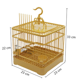 1 σετ συναρμολογημένο κλουβί πουλιών με τροφοδότη και ποτίστρα Μικρό κατοικίδιο πουλί Πλήρες σετ πλαστικού κλουβιού παπαγάλου σπιτιών πουλιών