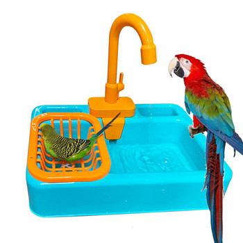 Parrot Shower Bird Bath Swimming Pool Parrot Bath Cage for Calopsita Parakeet Toys Cockatiel Bath Bath Kran Parrot Corella