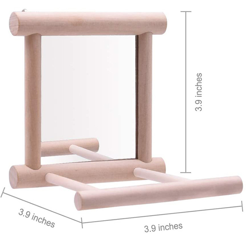 2 πακέτα παπαγάλων Finch με όρθιο κοντάρι με κουνιστό καθρέφτη Πέρκα πουλιών