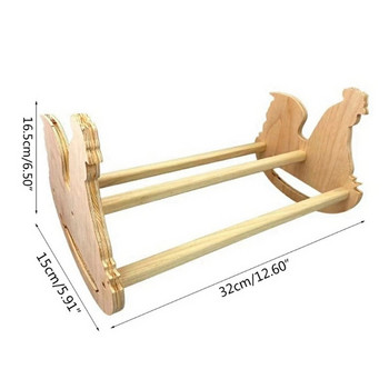 Μασίφ Δυνατό Φυσικό ξύλινο Swing Ladder Perch Toy for Roosters Chicks Chooks Natural Wooden Chicken Rocker