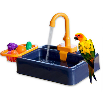 Parrot  Perch Shower Pet Bird Bath Cage Basin Parrot Bath Basin Parrot Shower Bowl Birds Accessories Parrot Toy