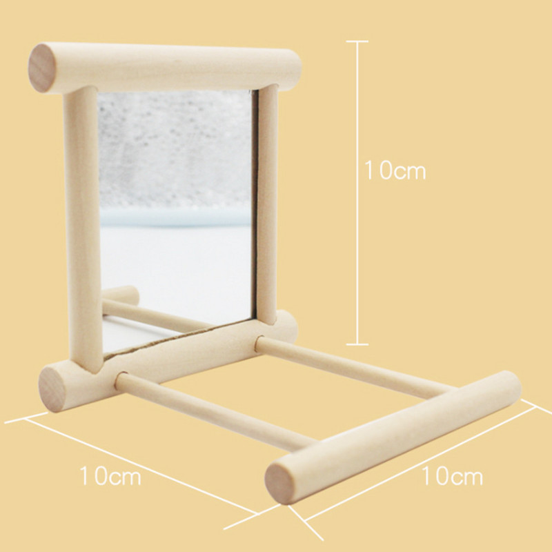 Νέα Hot Sale Παιχνίδια πουλιών Καθρέφτης Μασητικής Παιδικής Χαράς Cockatoos Πουλιά Κρεμαστό Παιχνίδι Φυσικό ξύλινο Παιχνίδι Πουλί παπαγάλου Μασώμενο Κρεμαστό παιχνίδι