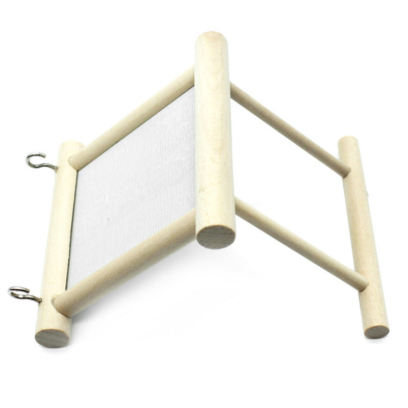 Νέα Hot Sale Παιχνίδια πουλιών Καθρέφτης Μασητικής Παιδικής Χαράς Cockatoos Πουλιά Κρεμαστό Παιχνίδι Φυσικό ξύλινο Παιχνίδι Πουλί παπαγάλου Μασώμενο Κρεμαστό παιχνίδι