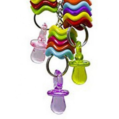 Παιχνίδι Κρεμαστό Διακόσμηση Pet Bird Parrot Nipple Swing Stand Molar Play Chew Decoration