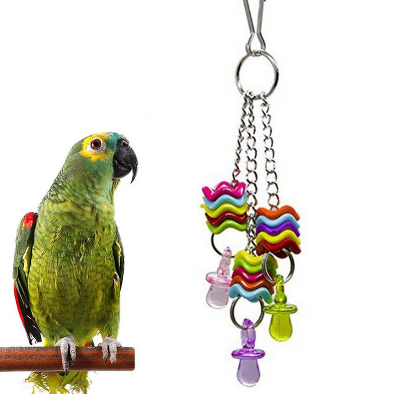 Παιχνίδι Κρεμαστό Διακόσμηση Pet Bird Parrot Nipple Swing Stand Molar Play Chew Decoration